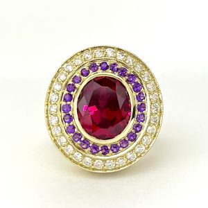 Elite Double Halo Oval Ring