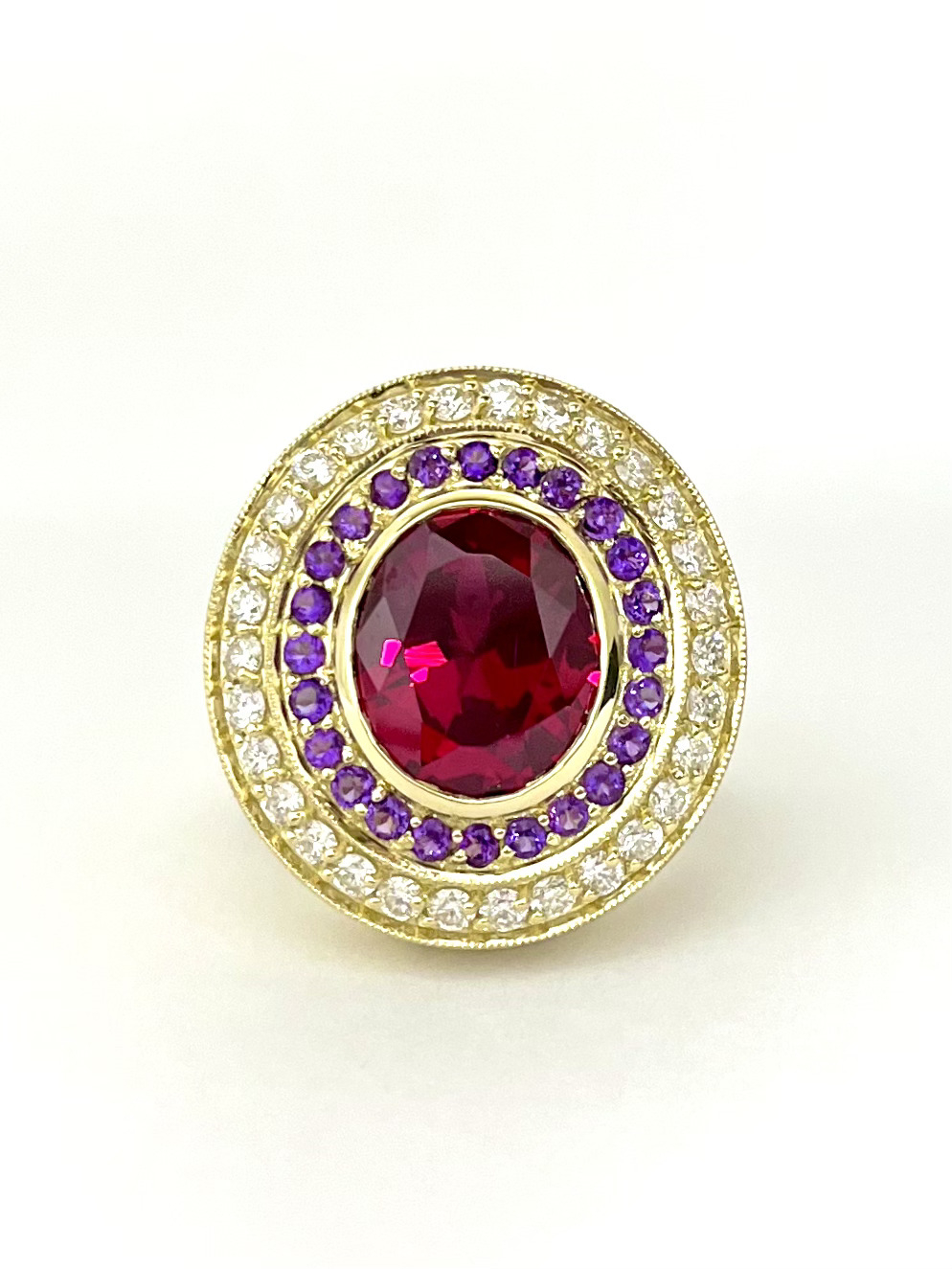 Elite Double Halo Oval Ring