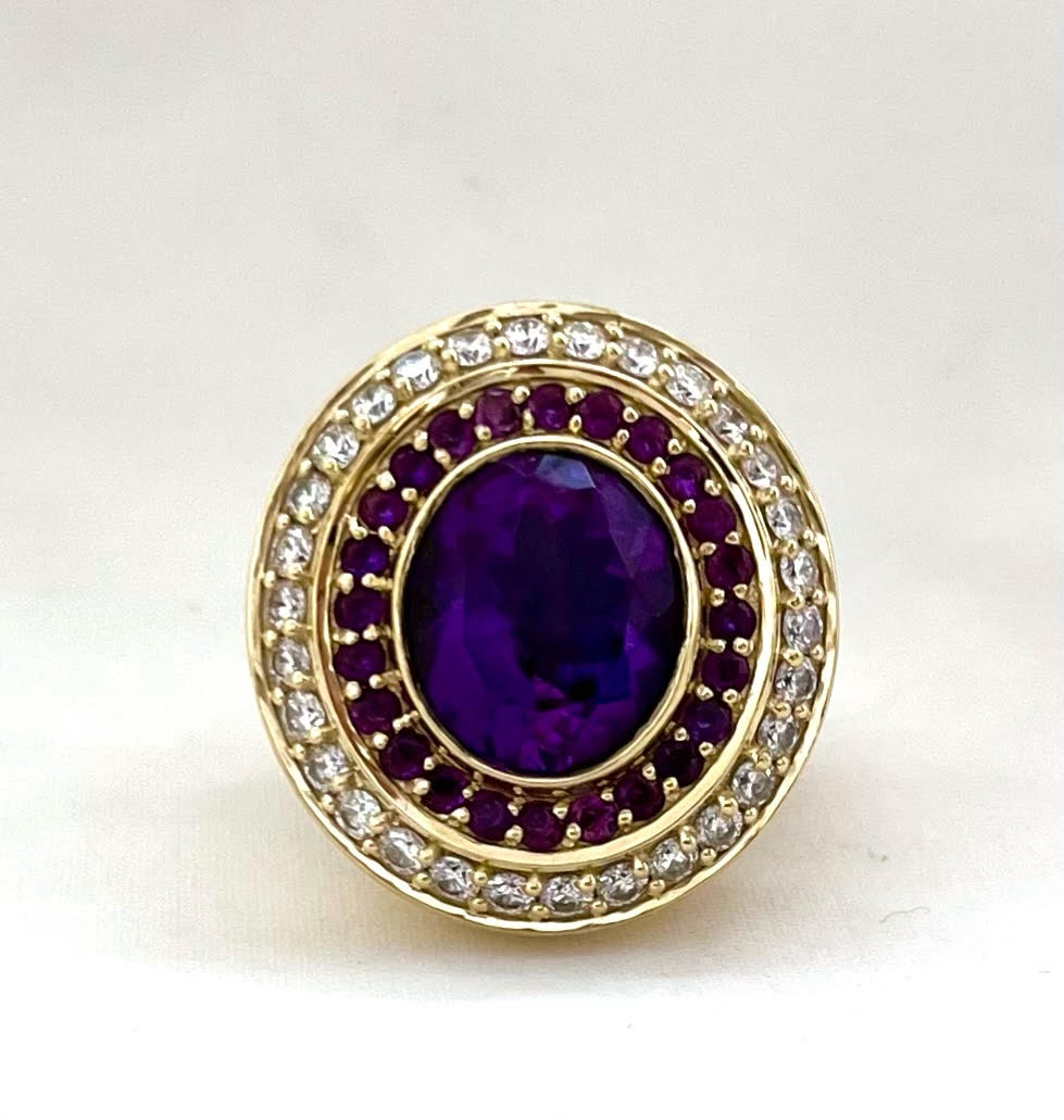 Elite Double Halo Oval Ring - Image 3
