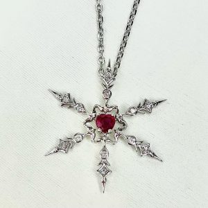 14KW Heartflake Pendant #2