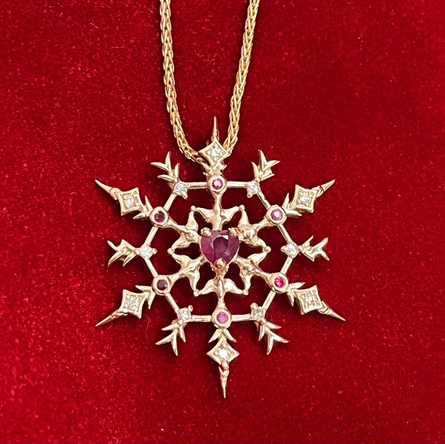14KR HeartFlake Pendant #1