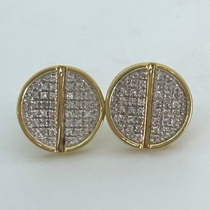 10KY Round Diamond Earrings