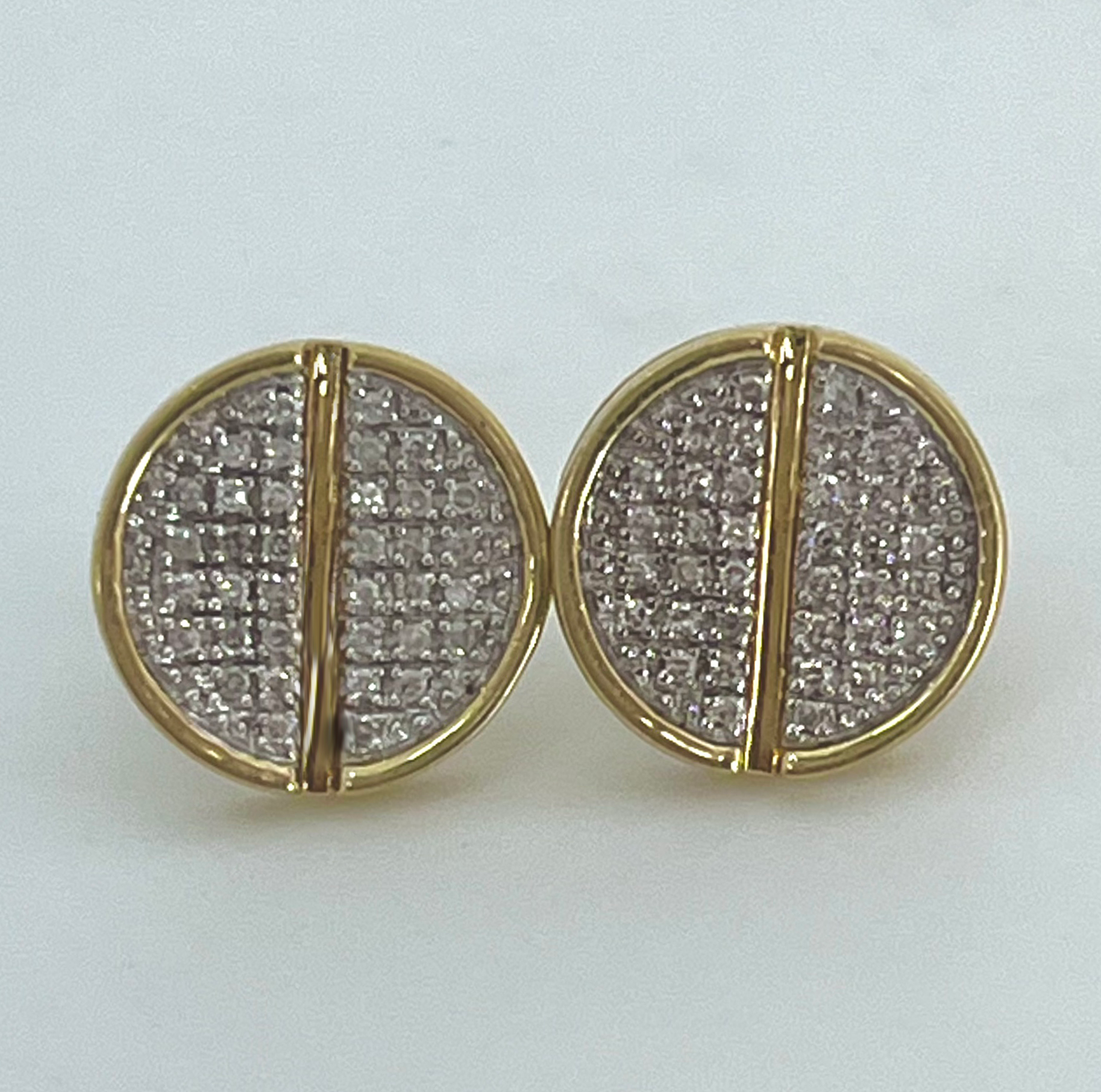 10KY Round Diamond Earrings